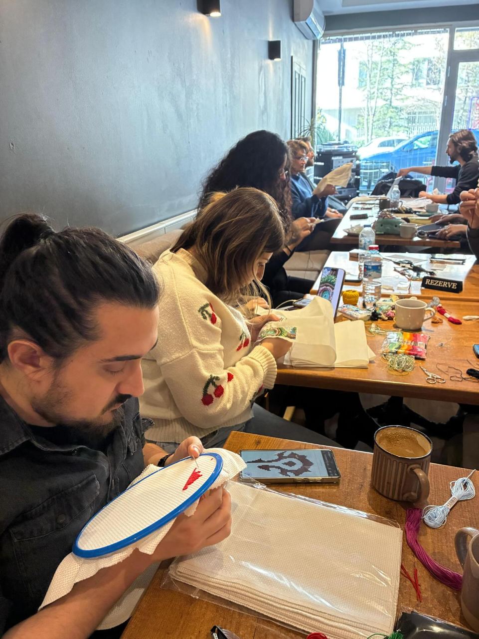 Kanaviçe Atölyesi etkinliğinden fotoğraf (10/18).