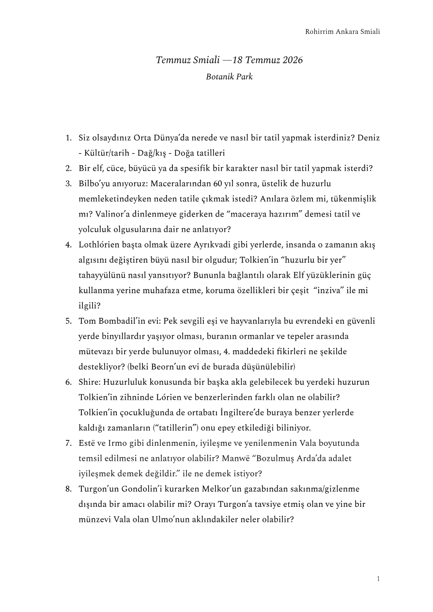 2026 Temmuz Tatil ve İnziva — PDF'nin ilk sayfa önizlemesi